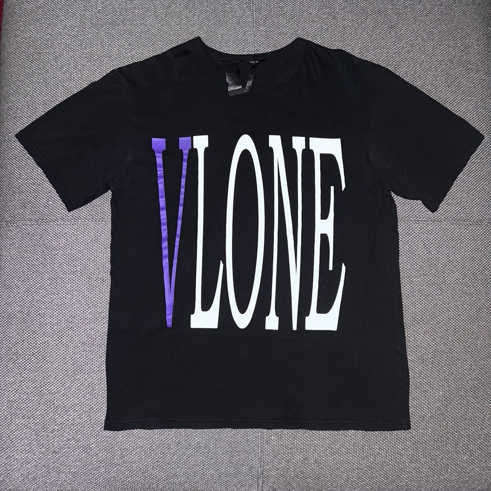 VLONE Staple Purple And Black Short Sleeve T Shirt Mens XL Designer Streetwear